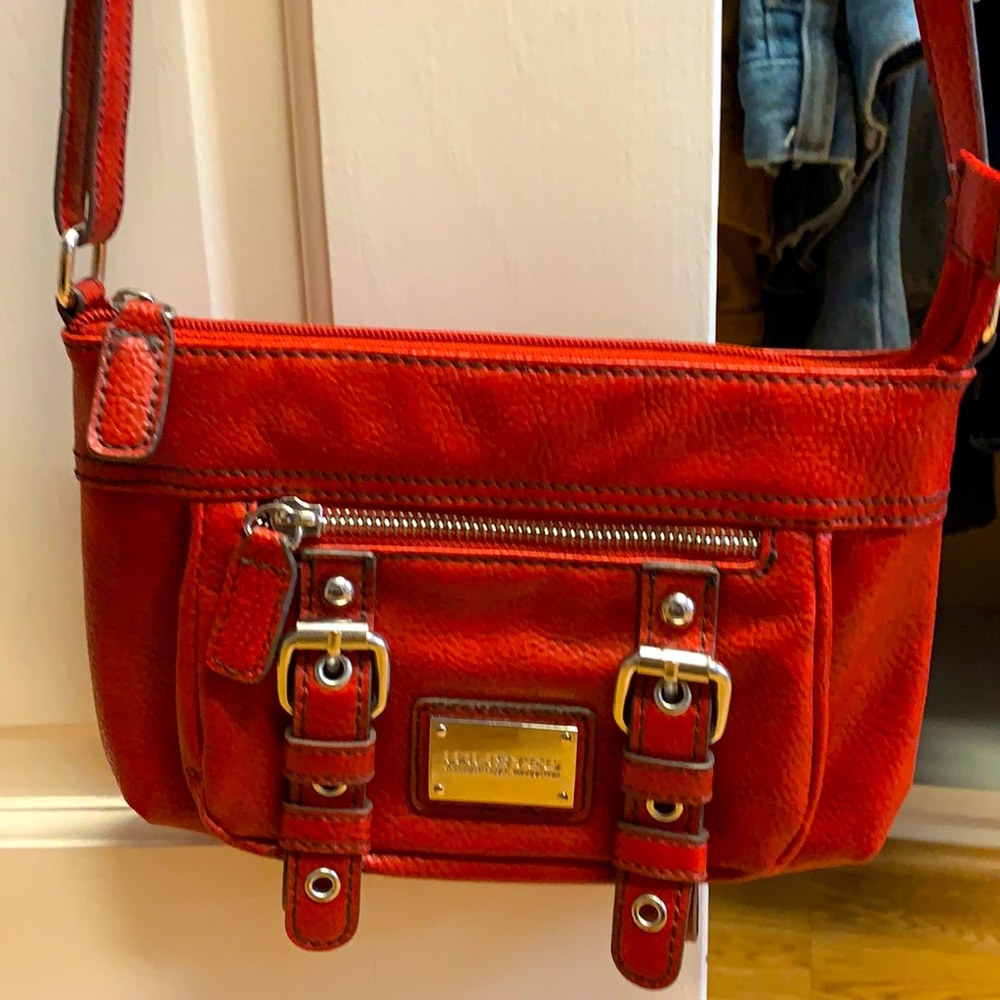 Unlisted red baguette shoulder bag
